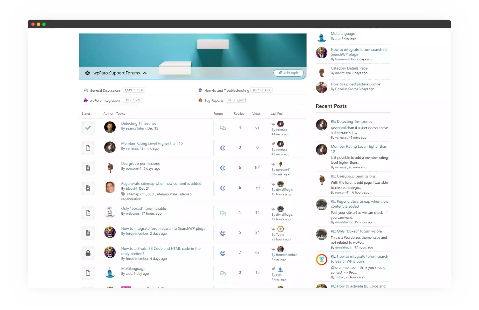 wpForo Forum Plugin Demo