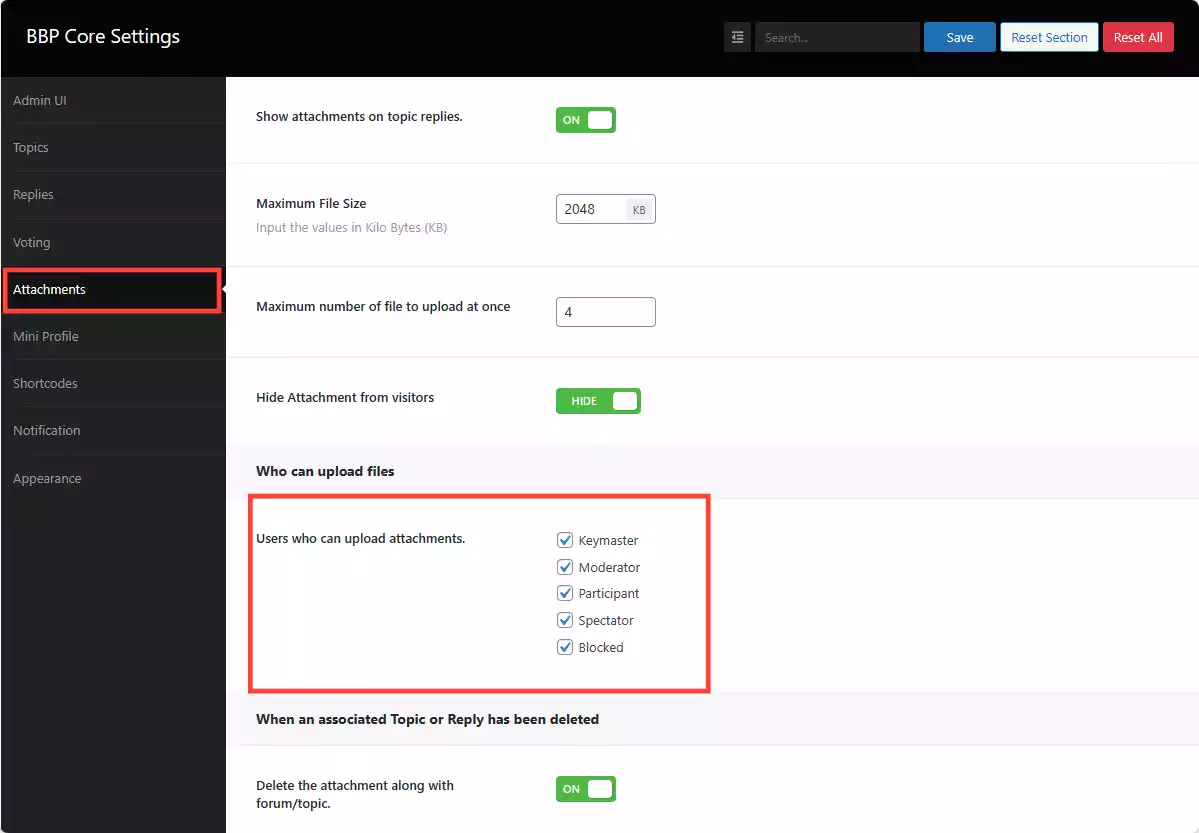 BBP Core User Roles and Permissions