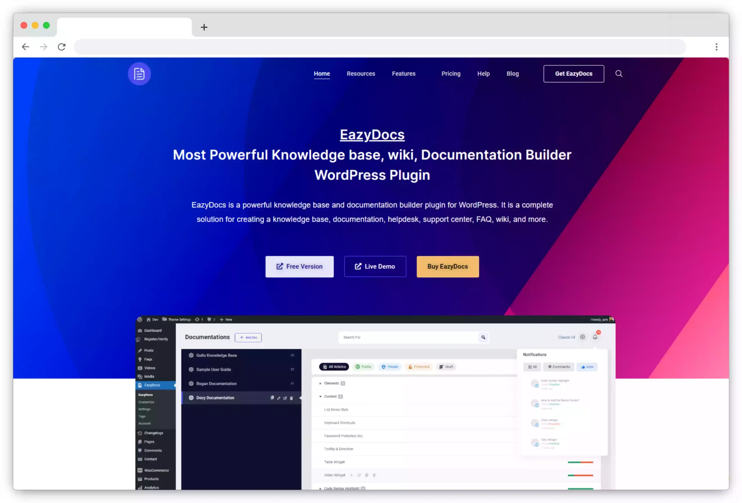 EazyDocs Most Powerful Knowledge base, wiki, Documentation Builder WordPress Plugin