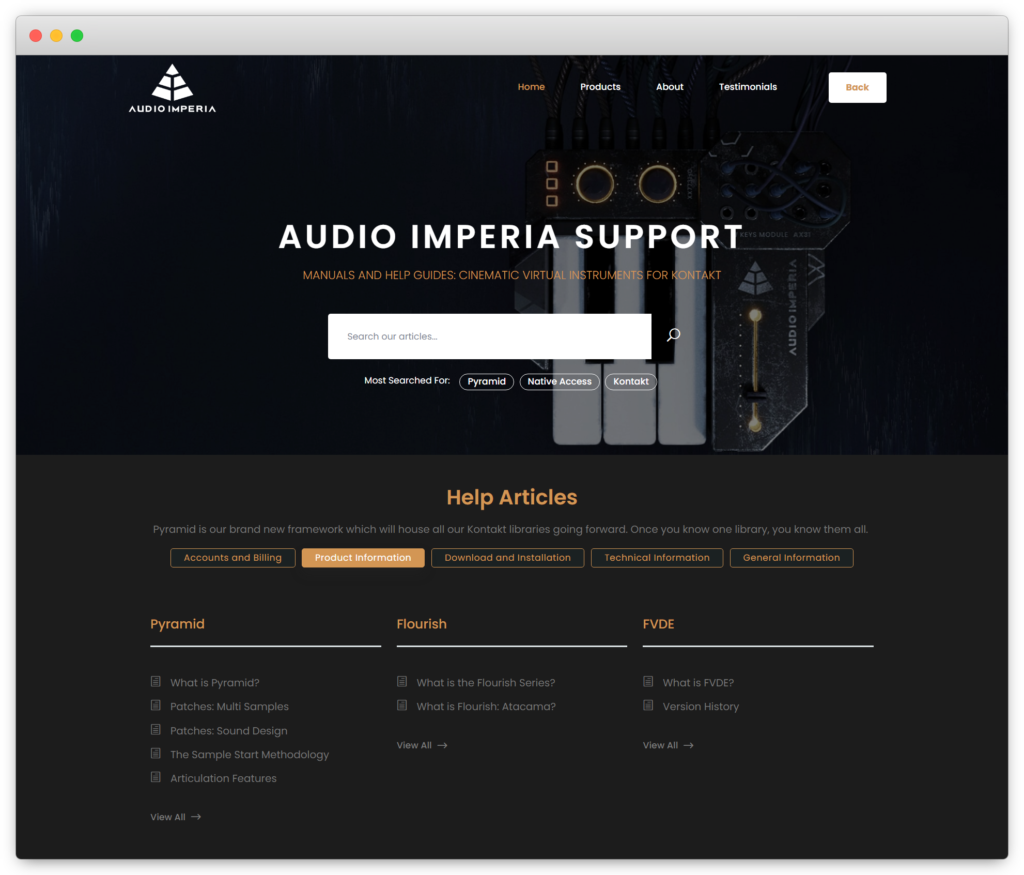 Built-with EazyDocs - Audioimperia Helpdesk