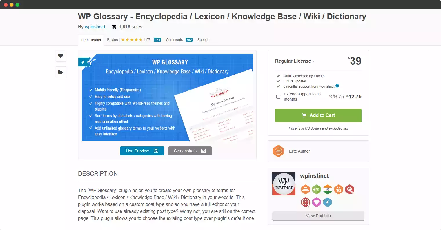 WP Glossary - Encyclopedia  Lexicon  Knowledge Base  Wiki  Dictionary Store Page