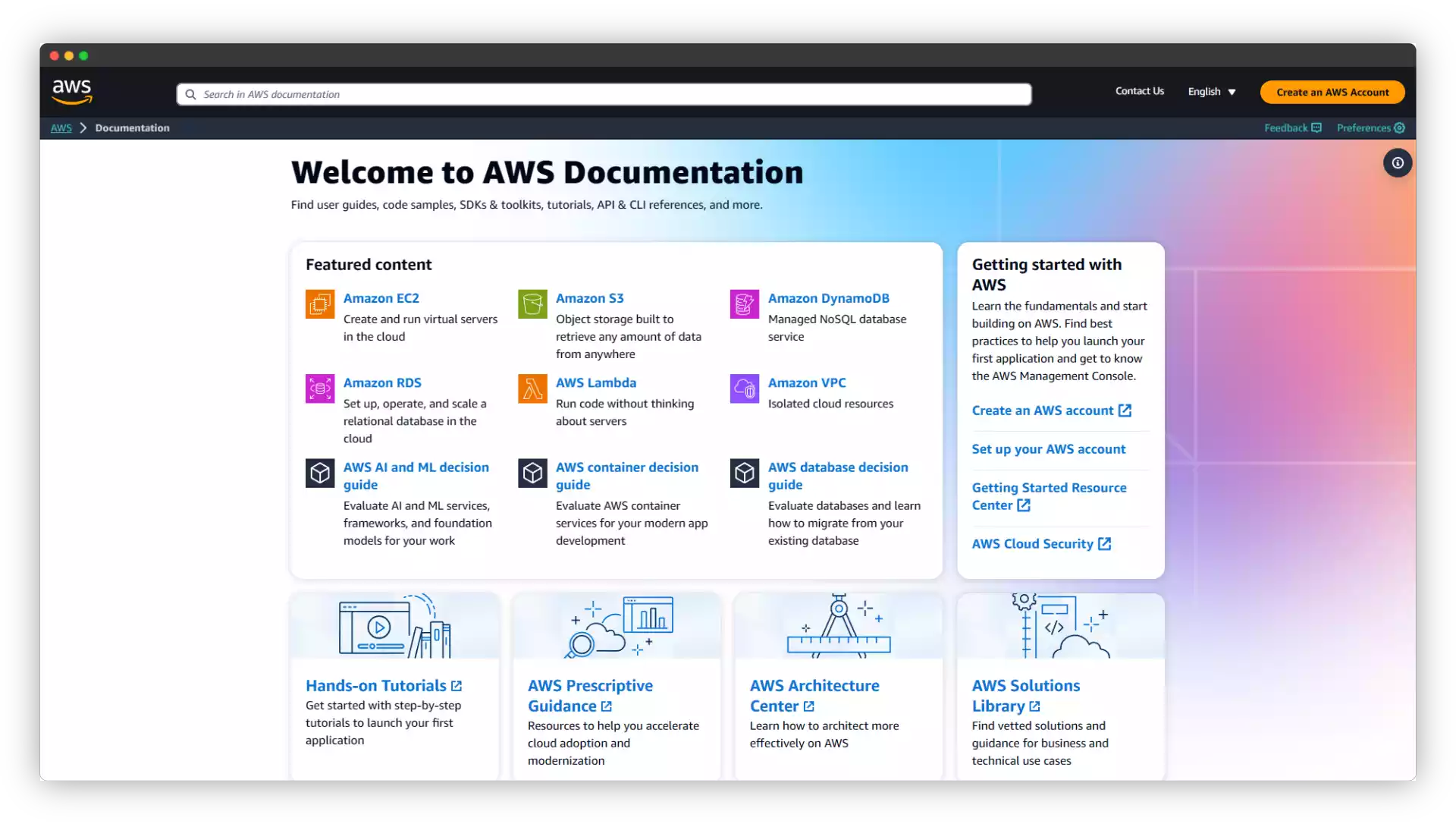 Amazon AWS Documentation