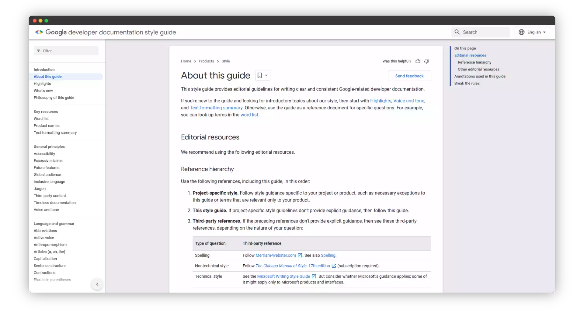 Google Developer Documentation Style Guide 