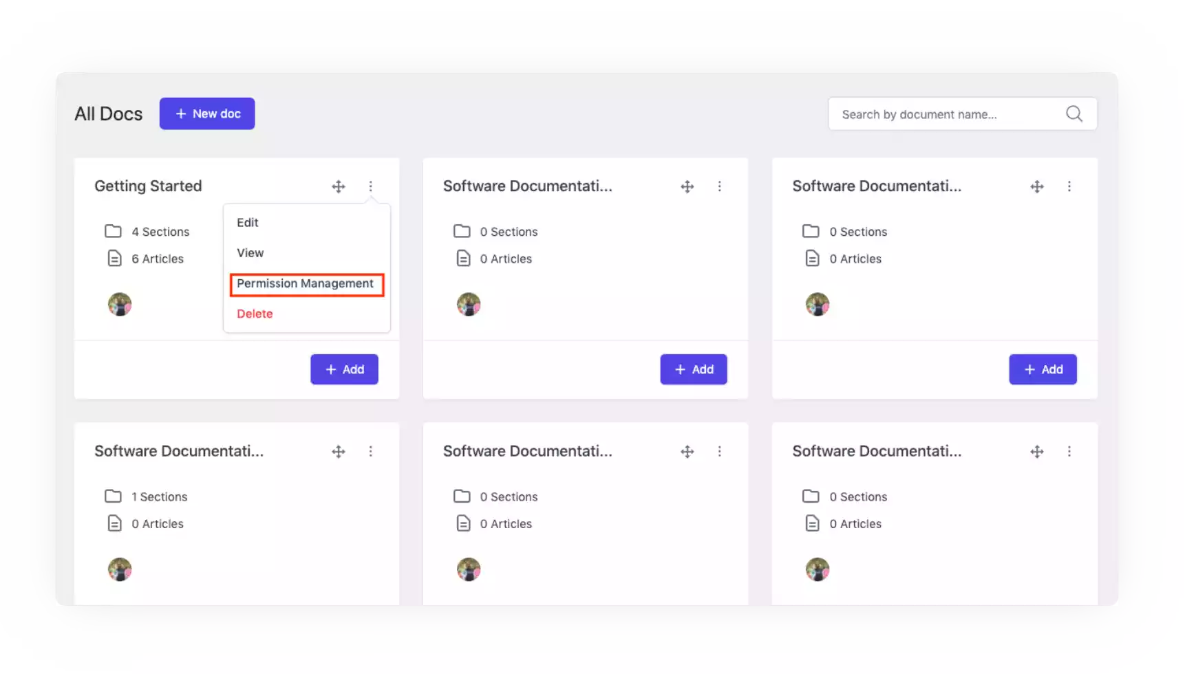 weDocs User Role Manager for Intenal Docs