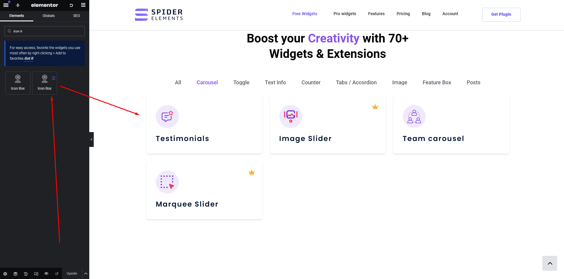 Icon box widget | elementor free addons