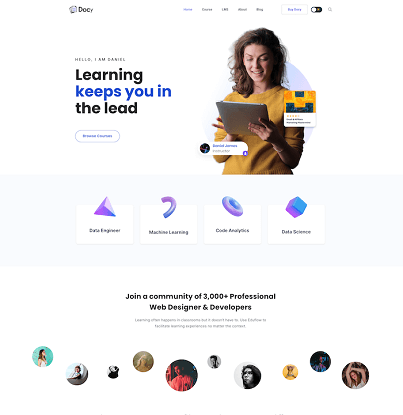 Docy - Highly Customizable WordPress LMS Theme