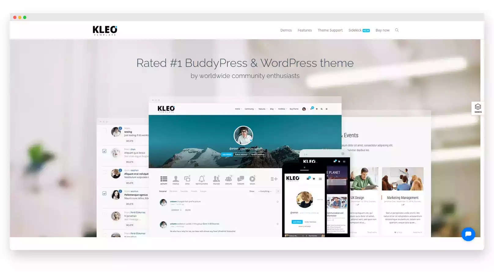 KLEO - Pro Community Focused, Multi-Purpose BuddyPress Theme
