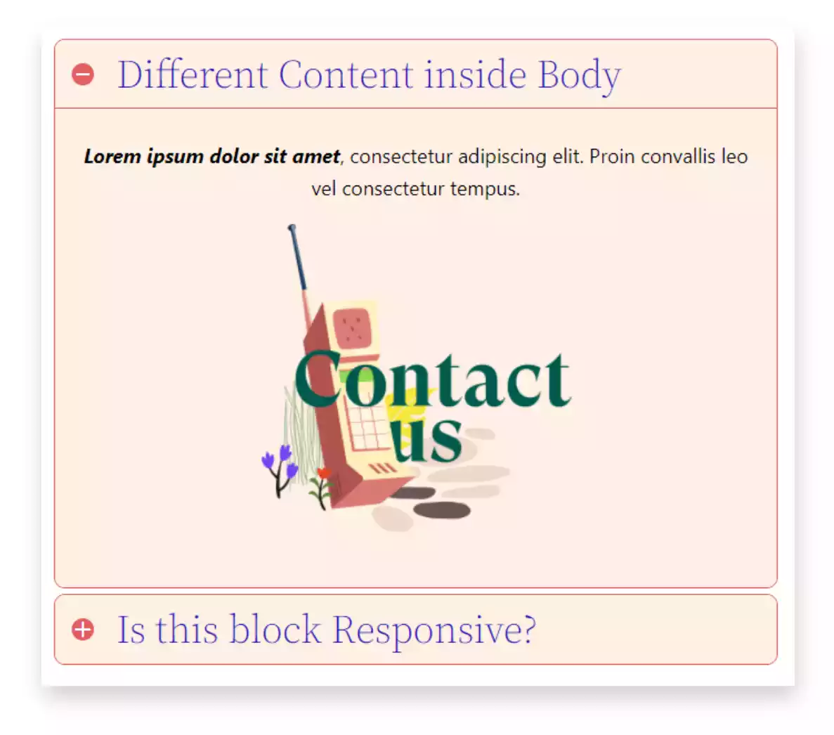 Advanced Accordion Gutenberg Block Content Layout