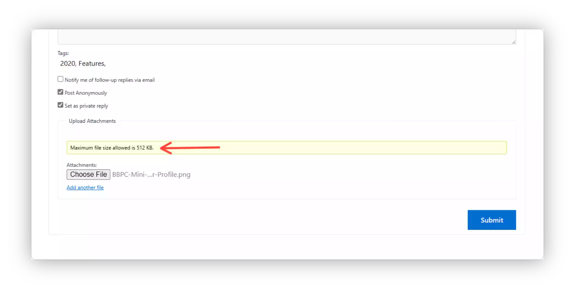 Advanced Attachment Features  for BBP Core bbPress